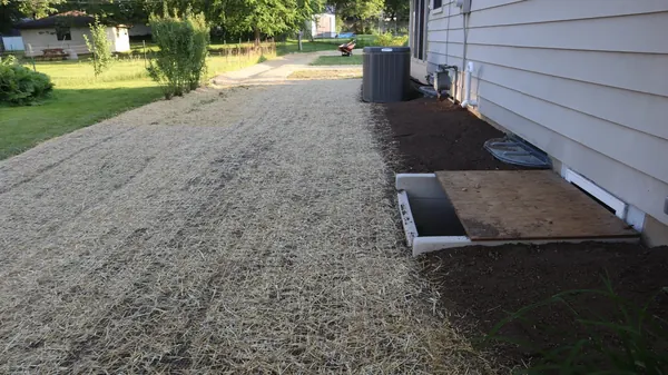 Completed drainage and grading project in Waukesha County
